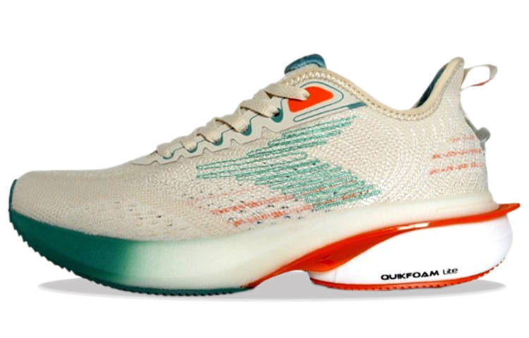 361° Cushioning Slip Resistant Abrasion Resistant Low top Casual Running Shoes Men's White Cyan