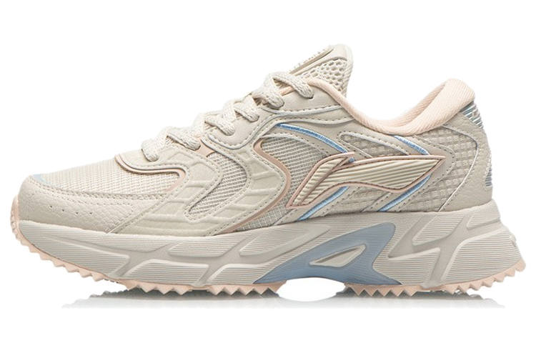 Li-Ning Li Ning Cushioning Slip Resistant Abrasion Resistant Low top Running Shoes Women's Gray Blue