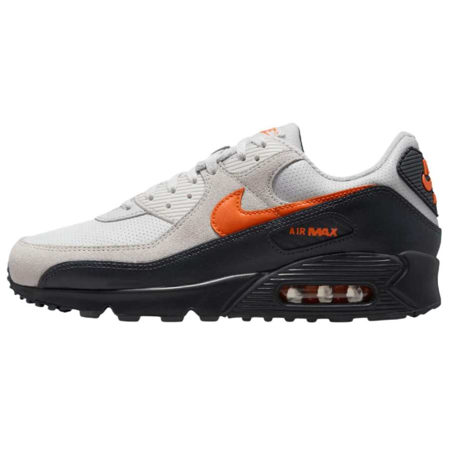 Nike Nike Air Max 90 Abrasion Resistant Abrasion Resistant Low top Casual Running Shoes Unisex Gray Black Orange