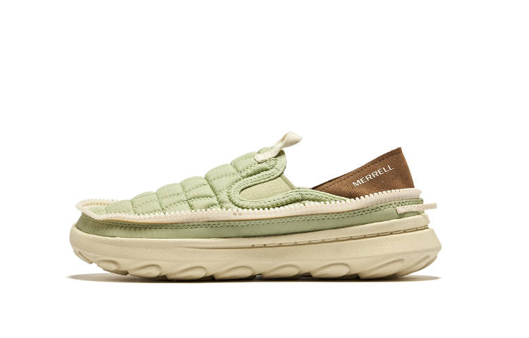 MERRELL HUT MOC 2 Lightweight Low top Outdoor Shoes Women's Green Beige Brown