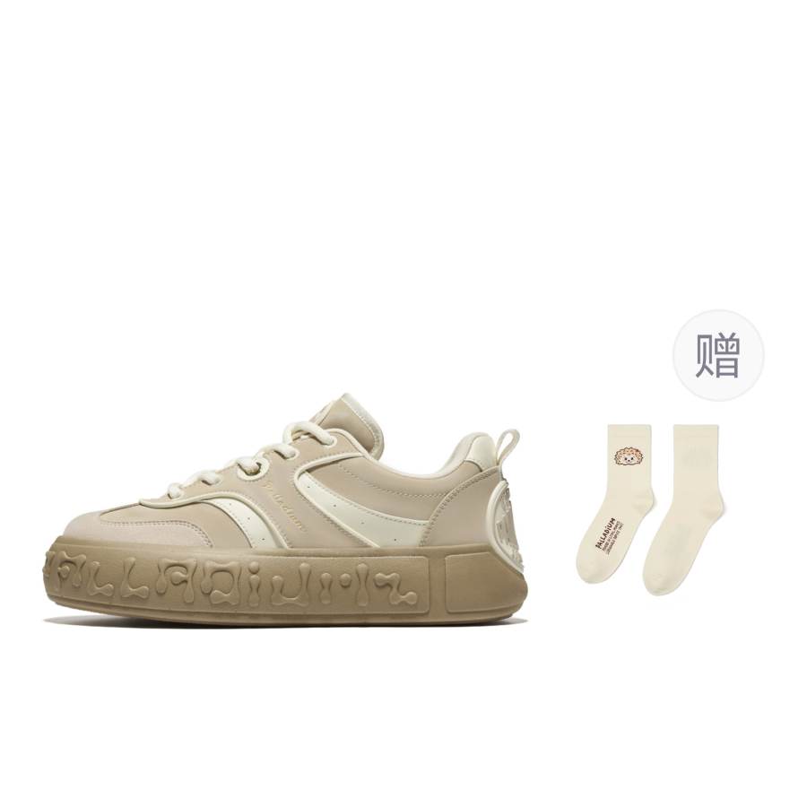 Palladium German Army Trainers Music Note Shoes Abrasion Resistant Slip Resistant Low top Skateboard Shoes Unisex Khaki