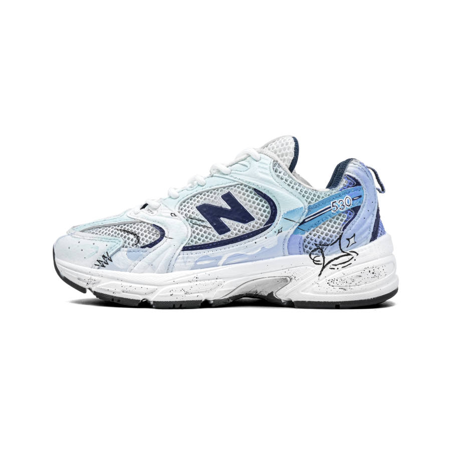 New Balance New Balance NB 530 Fabric Cushioning, Wear Resistant Low top Casual Running Shoes Unisex White Gray