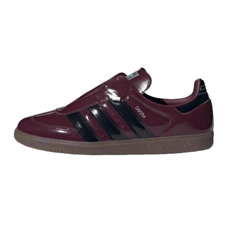 Adidas Originals SAMBA OG Low top Skateboard Shoes Unisex Dark Reddish Purple Black Bright Metal Iron Gray