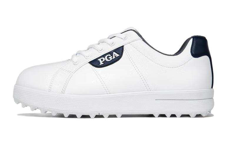 PGA Cushioning, Wear Resistant Low top Golf Shoes Unisex White