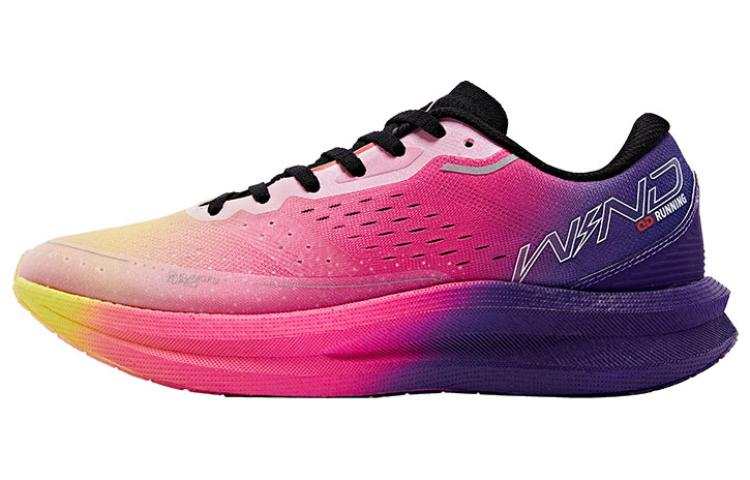 QIAODAN Strong Wind 1.0 Cushioning Slip Resistant Abrasion Resistant Low top Running Shoes Men's Pink Purple