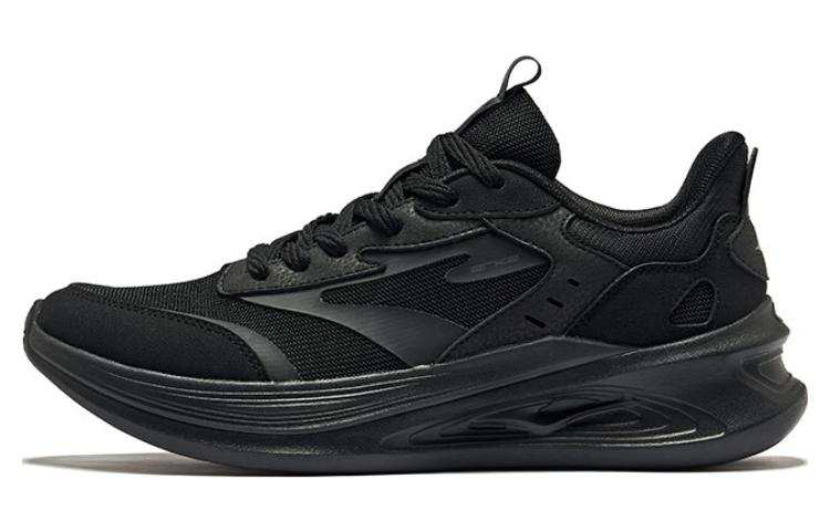 Erke Leap 2.0 Fabric Breathable Rebound Low top Casual Running Shoes Men's Jet Black