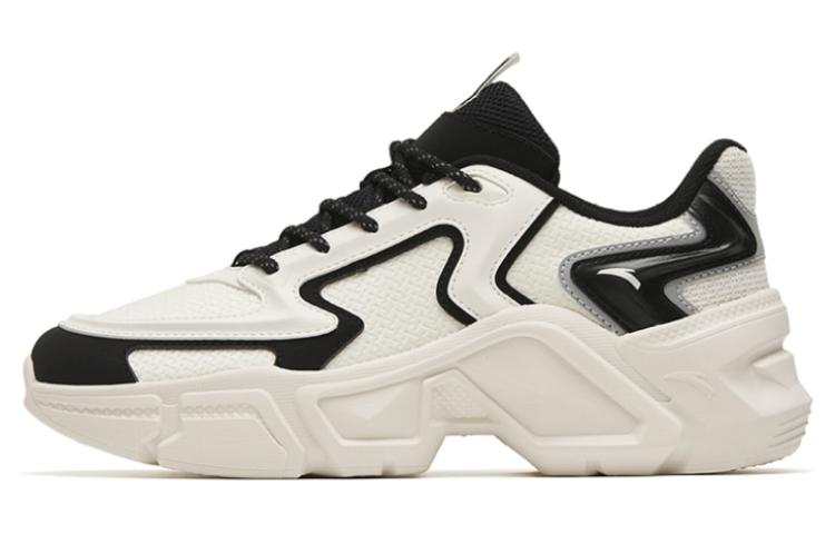 Anta Comfortable Slip Resistant Abrasion Resistant Low top Chunky Sneakers Women's White Black