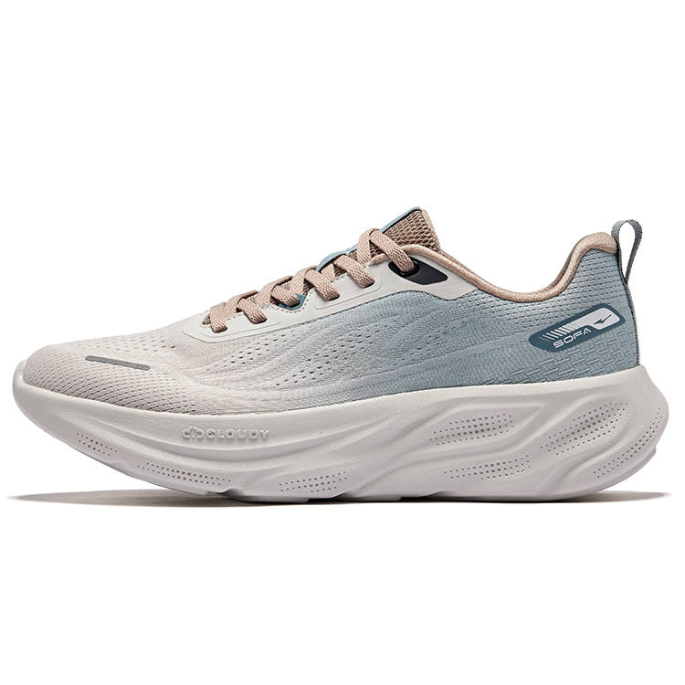 Erke Cushioning Breathable Rebound Cushioning Breathable Rebound Low top Casual Running Shoes Men's Gray Blue