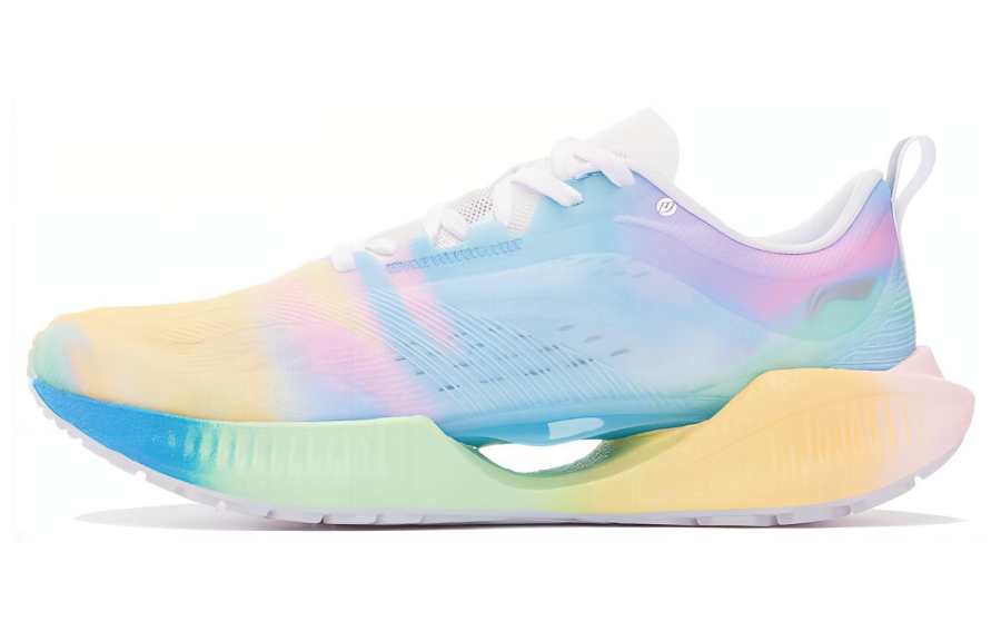 Li-Ning Li Ning Super Light 19 Abrasion Resistant, Breathable, Lightweight Low top Running Shoes Men's Pink Blue