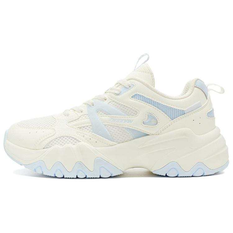 QIAODAN Slip Resistant And Breathable Low top Chunky Sneakers Women's White Blue