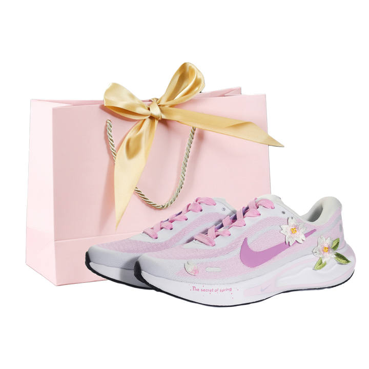 Nike Nike Journey Run Cushioning Abrasion Resistant Coverage Low top Running Shoes Unisex Pink
