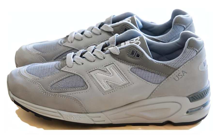 New Balance WTAPS x New Balance NB 990 V2 Comfortable Round Toe Abrasion Resistant Breathable Low top Running Shoes Men's Gray