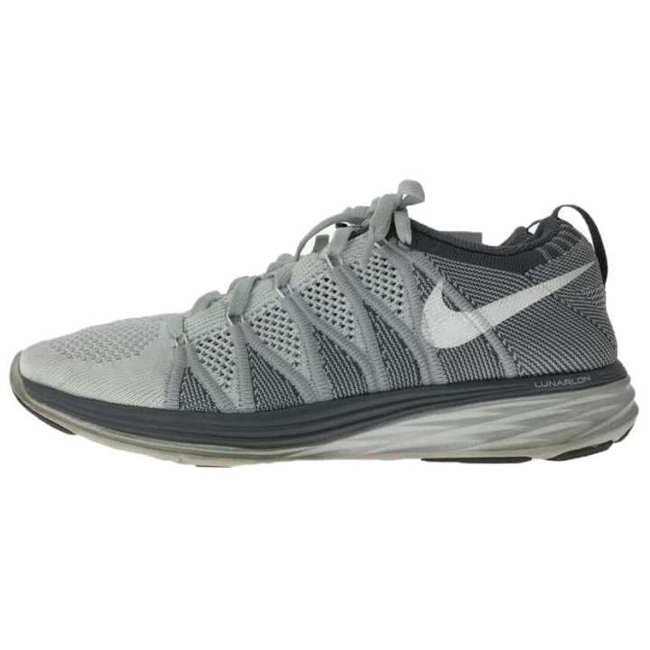 Nike Nike Flyknit Lunar 2 Slip Resistant Abrasion Resistant Low top Running Shoes Women's Gray