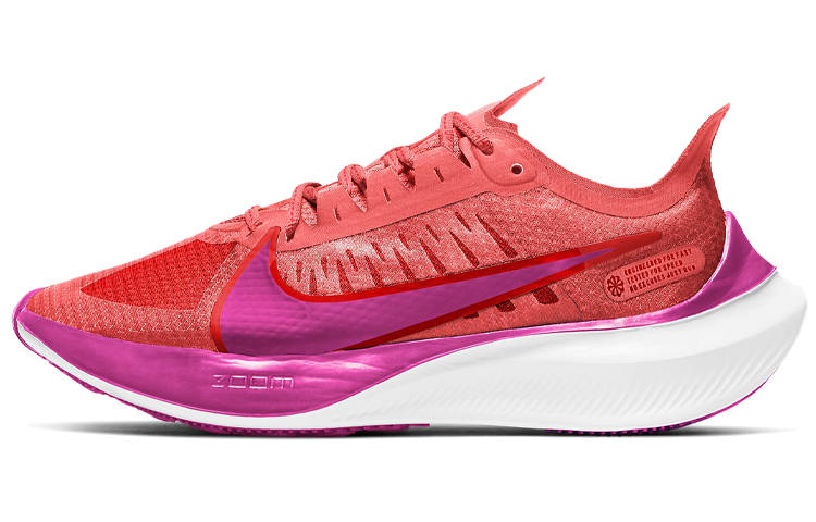 Nike Nike Zoom Gravity Fabric Cushioning Slip Resistant Breathable Low top Casual Running Shoes Women's Orange Red Purple