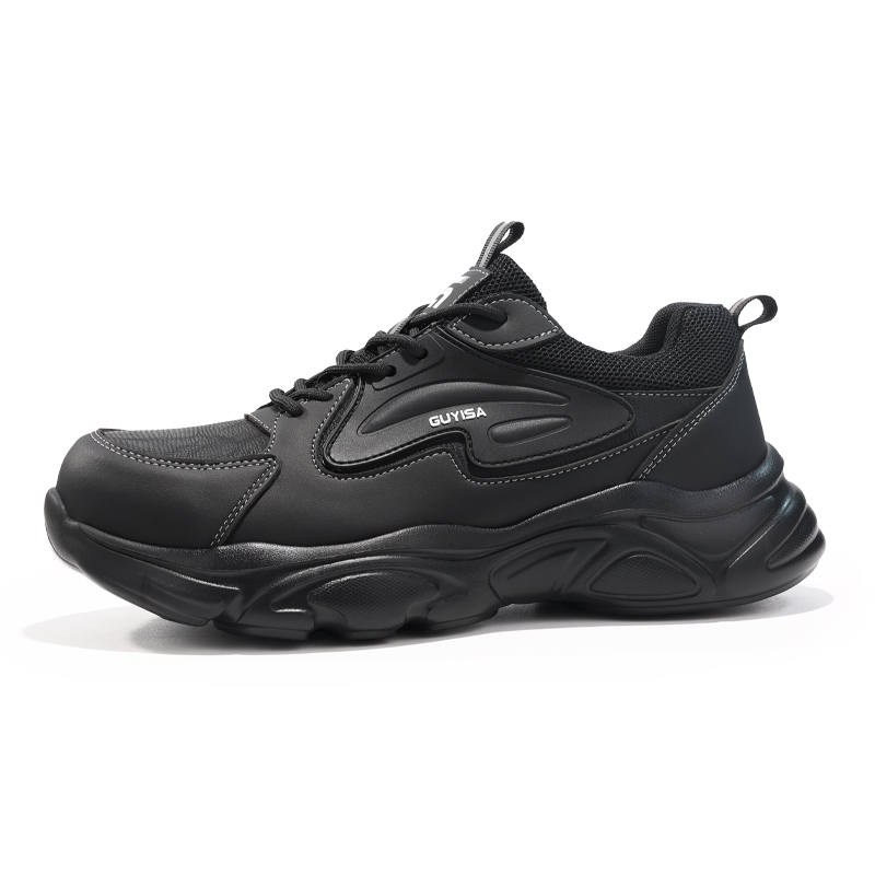 GUYISA GUYISA Safety Protective Work Shoes Microfiber Leather Waterproof, Impact Resistant, Lightweight Low top Outdoor Shoes
