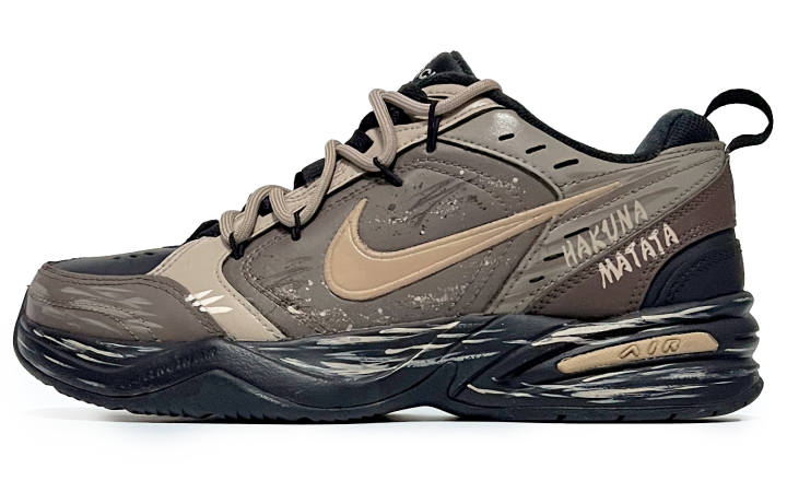 Nike Nike Air Monarch 4 Wild Climbing Slip Resistant Abrasion Resistant Low top Chunky Sneakers Unisex Khaki Black