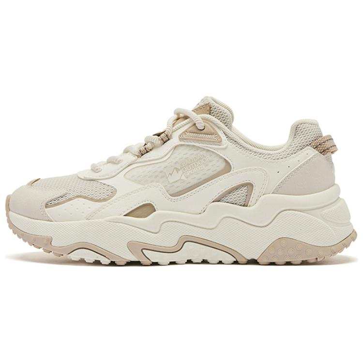 QIAODAN Cushioning Breathable Low top Running Shoes Women's Beige Brown