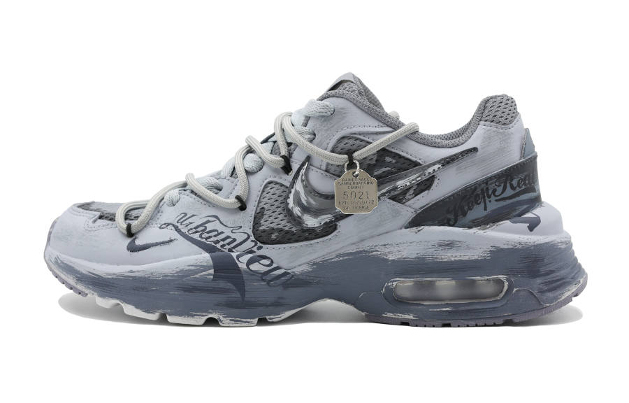 Nike Nike Air Max Fusion Cushioning Slip Resistant Abrasion Resistant Low top Running Shoes Women's Blue Gray