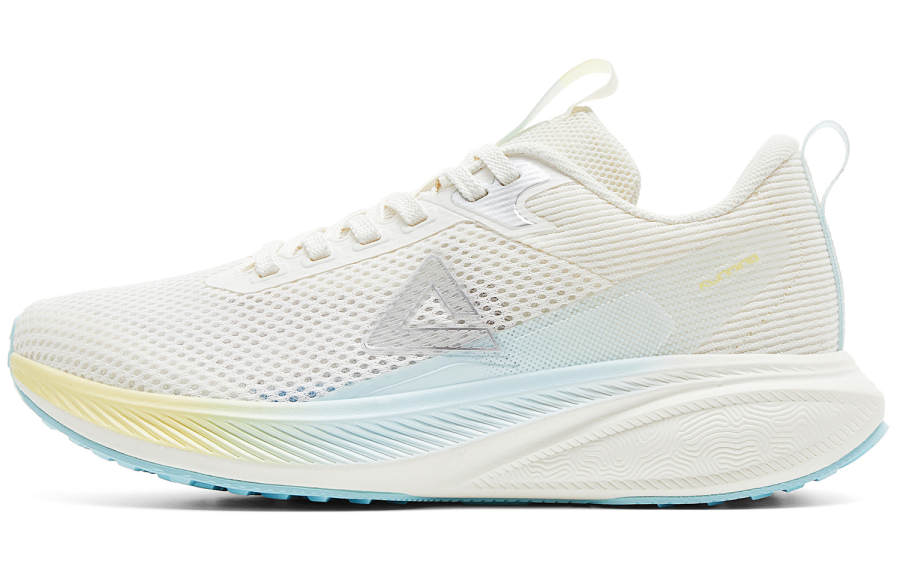 PEAK Taichi Flying Feather Low top Running Shoes Women's Milk White Blue