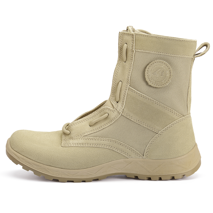 SLEADER Dragon Blaze Collection Cow Suede Cushioning Abrasion Resistant Crew Outdoor Boots Unisex Sand
