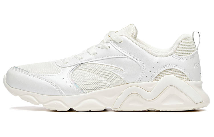 Anta Running Collection Cushioning, Wear Resistant Low top Running Shoes Women's White Silver