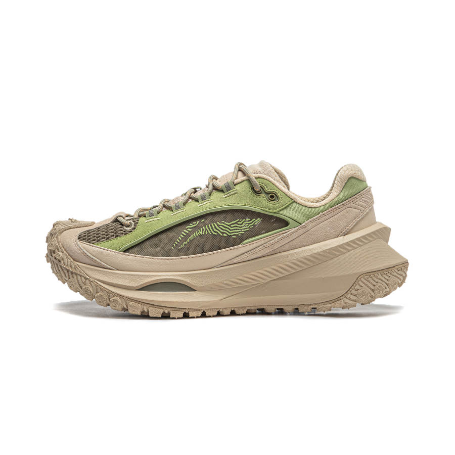 Li-Ning Li Ning Cushioning, Wear Resistant Low top Running Shoes Unisex Ecru
