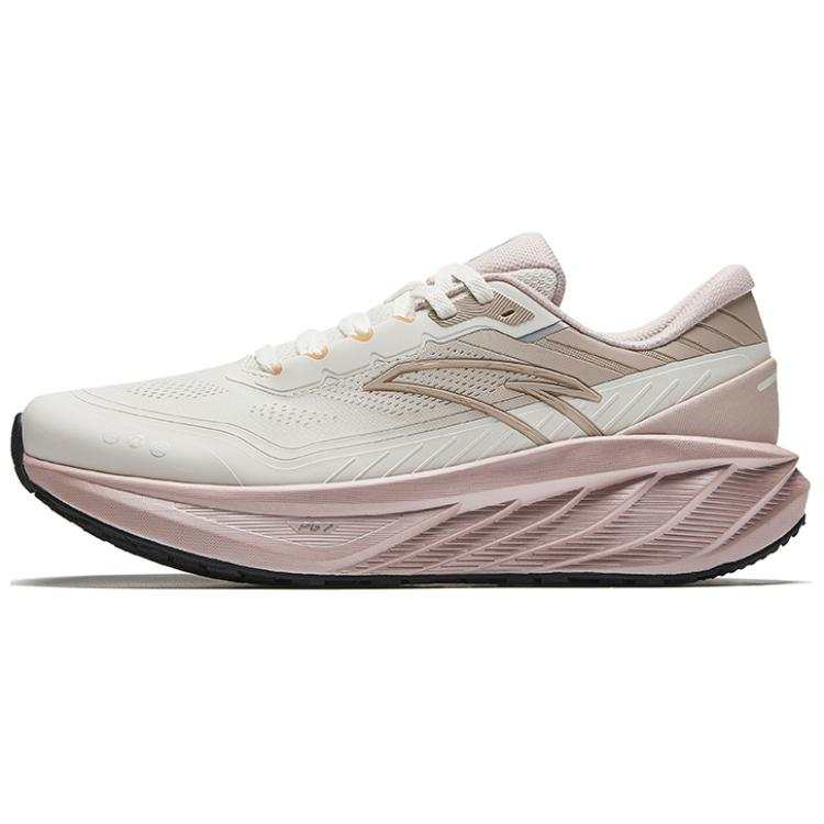 Anta Travel Slip Resistant Abrasion Resistant Low top Casual Running Shoes Women's White Pink Brown