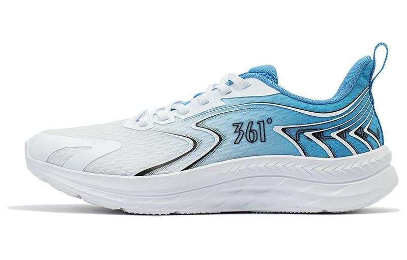 361° Cushioning Abrasion Resistant Cushioning, Wear Resistant Low top Running Shoes Men's White Blue