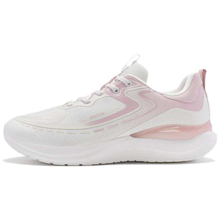 XTEP Comfortable Cushioning Slip Resistant Casual Running Shoes Women's White Pink