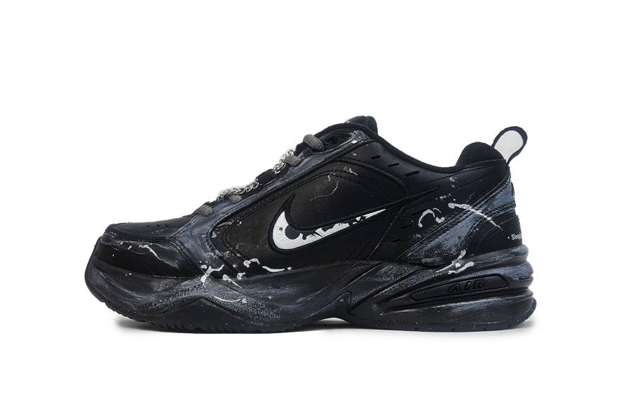 Nike Nike Air Monarch 4 Moon Warrior Abrasion Resistant Low top Chunky Sneakers Unisex Black