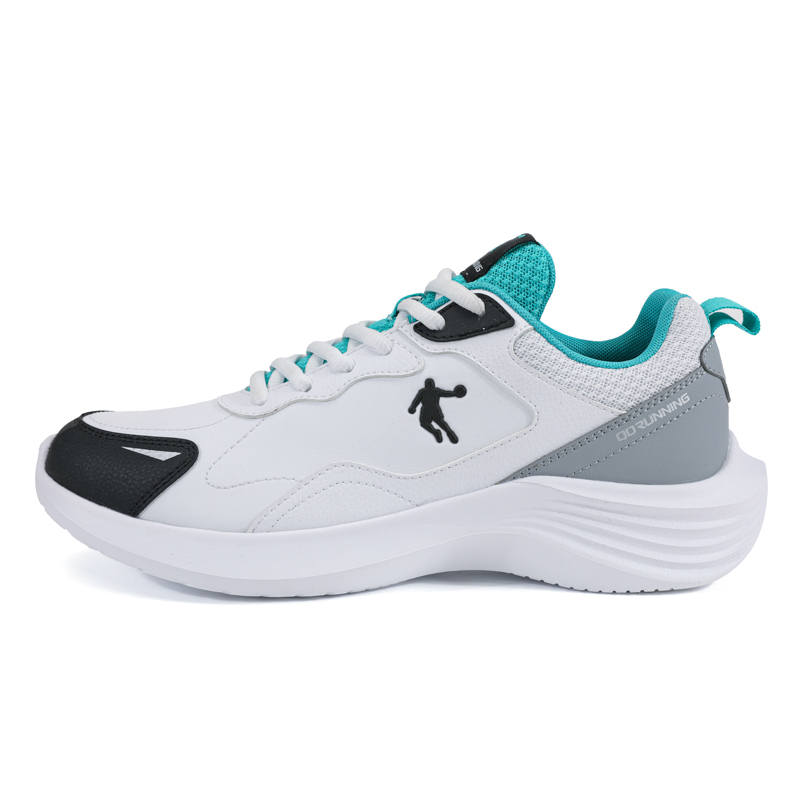 QIAODAN Waterproof Low top Running Shoes Men's White/Blue Green