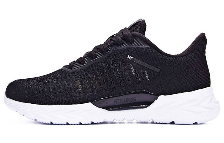 361° Cushioning Slip Resistant Lightweight Low top Running Shoes Women's Black White