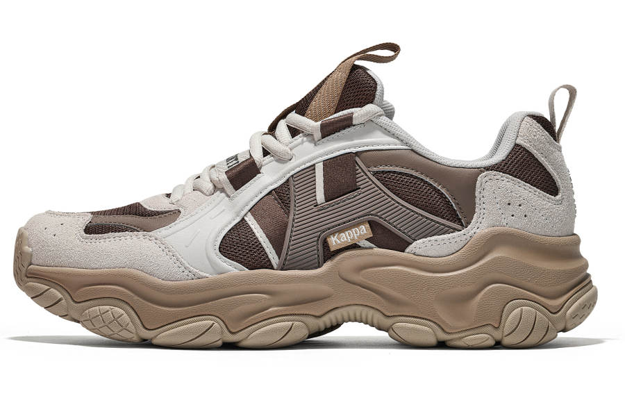 Kappa Slip Resistant Slip Resistant Low top Running Shoes Unisex Brown Gray