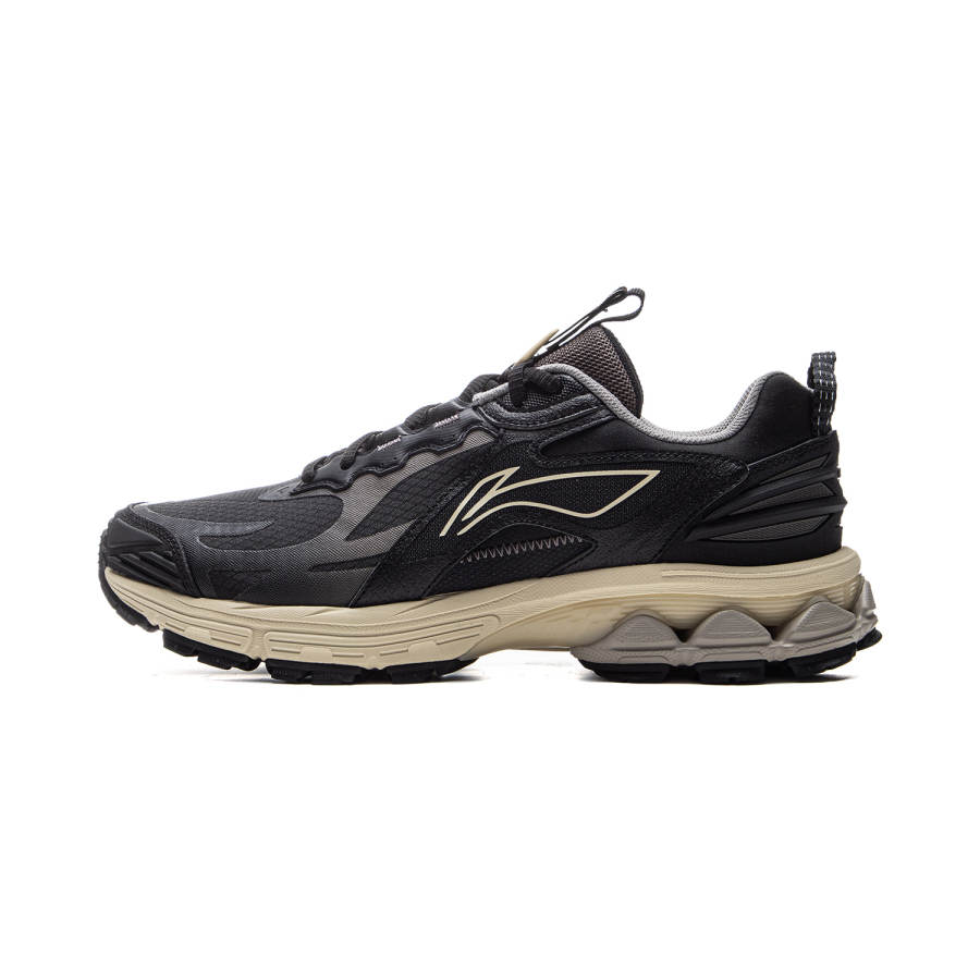 Li-Ning Li Ning Fuyao 2.0 Trail Fabric Slip Resistant Abrasion Resistant Low top Casual Running Shoes Men's Black