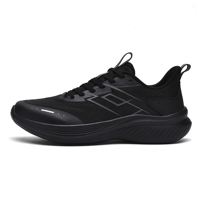 LOTTO Cushioning Rebound Abrasion Resistant Lightweight Breathable Low top Running Shoes Men's Black