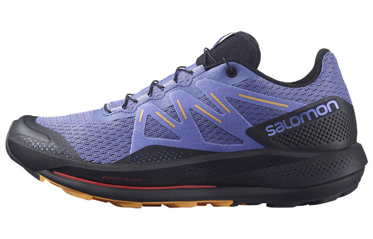 SALOMON Pulsar Trail Comfortable Fabric Abrasion Resistant Low top Running Shoes Women's Blue Black