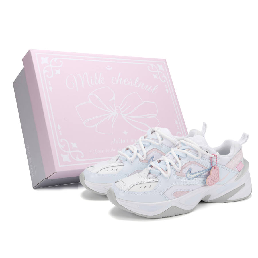 Nike Nike M2K Tekno Billions Of Heartfelt Abrasion Resistant Abrasion Resistant Low top Chunky Sneakers Women's Blue Pink
