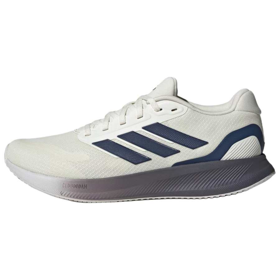 Adidas Adidas RUNFALCON 5 Abrasion Resistant Breathable Support Running Shoes Men's Beige White Blue