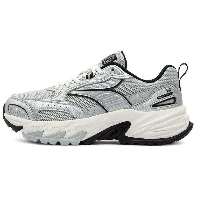 361° Slip Resistant Abrasion Resistant Low top Casual Running Shoes Women's Silver Gray
