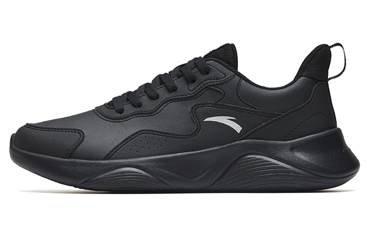 Anta Textile, Synthetic Leather Abrasion Resistant Low top Running Shoes Men's Black