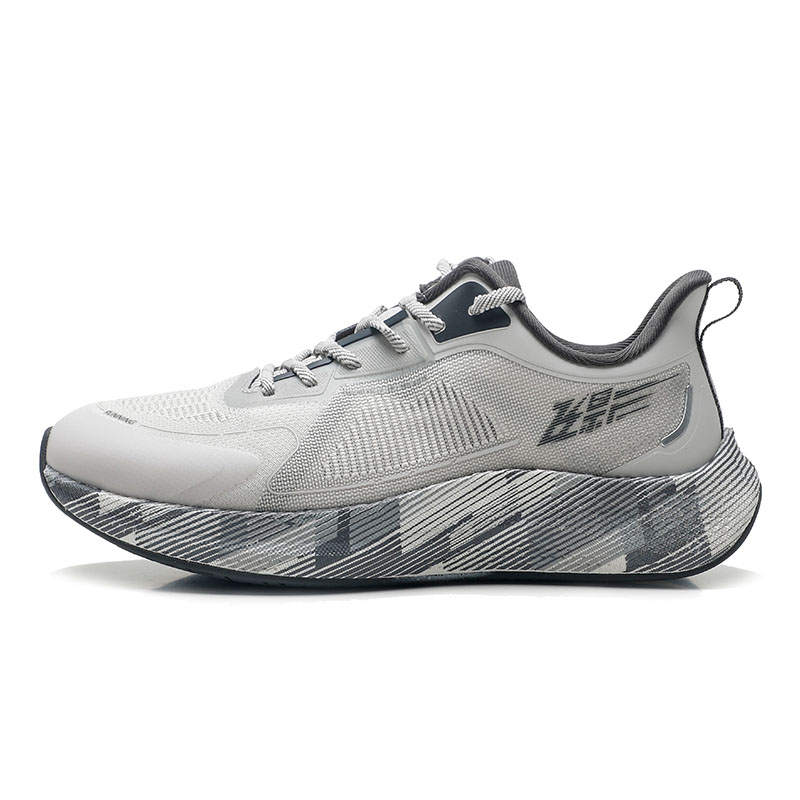 QIAODAN Flying Shadow 3.0 Slip Resistant Abrasion Resistant Low top Casual Running Shoes Men's Gray