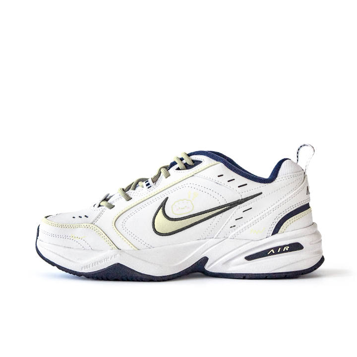 Nike Nike Air Monarch 4 Slip Resistant Abrasion Resistant Low top Chunky Sneakers Unisex White Yellow