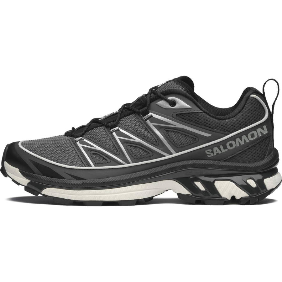 SALOMON XT 6 Fabric Breathable Low top Outdoor Shoes Unisex Gray Black