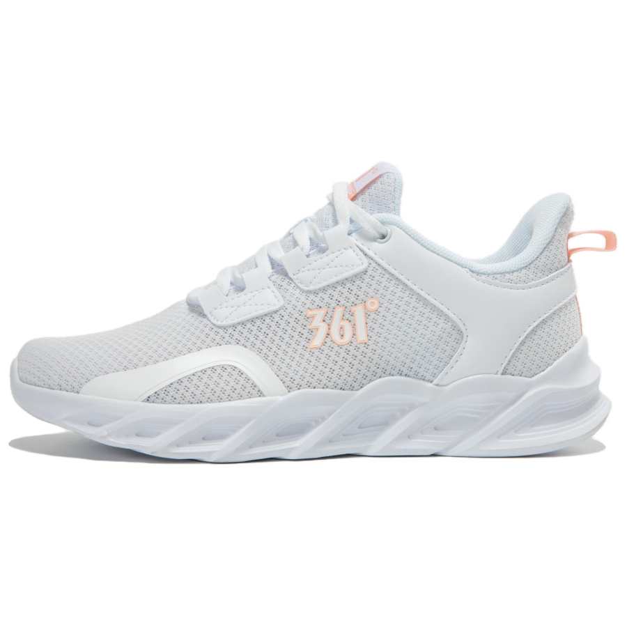 361° Cushioning, Wear Resistant Low top Running Shoes Women's Soft White Pink