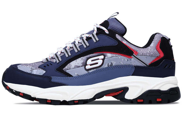 Skechers Stamina Textile, Synthetic Leather, Split Cow Leather Cushioning Abrasion Resistant Height Increasing