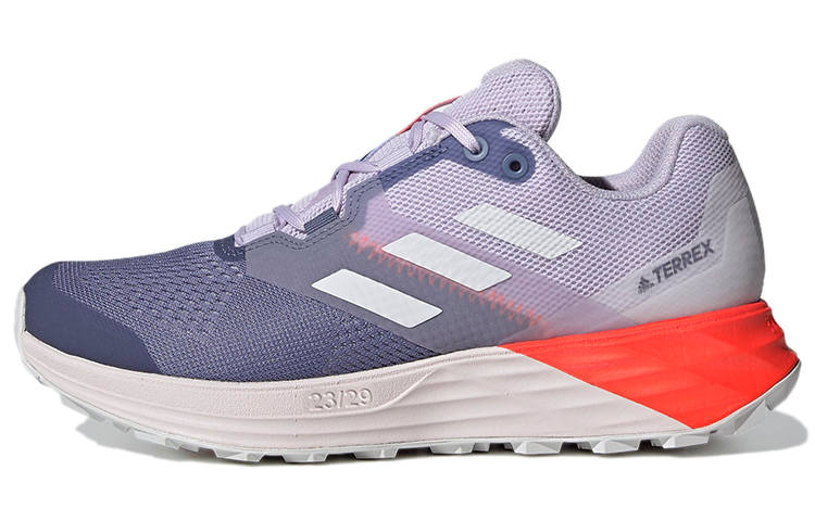 Adidas Adidas Terrex Two Flow Trail Running Fabric Abrasion Resistant Breathable Low top Running Shoes Women's Purple White