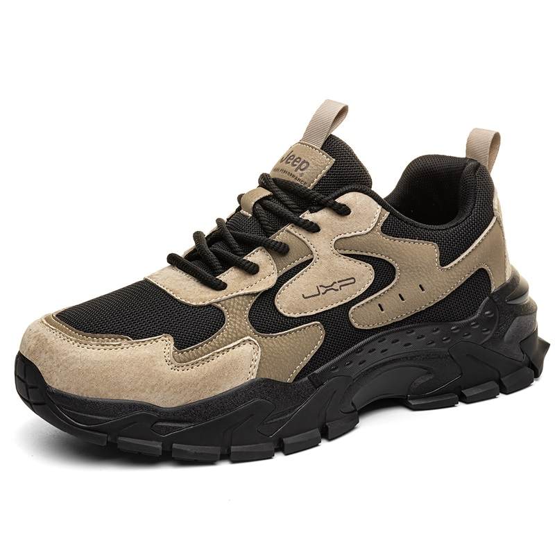 Jeep City Fashion Casual Shoes Mesh Height Increasing Abrasion Resistant Breathable Slip Resistant Low top