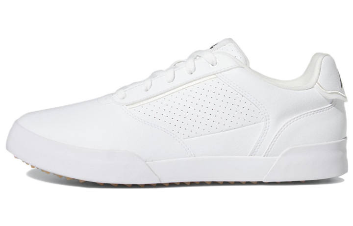 Adidas Adidas Leather Comfortable Slip Resistant, Abrasion Resistant, Lightweight Low top Golf Shoes Men's White