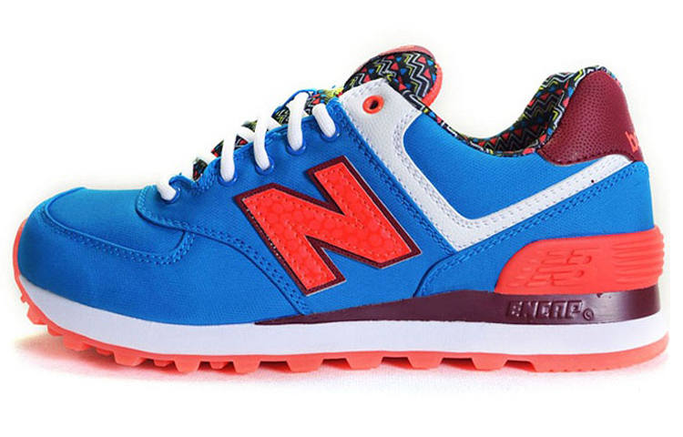 New Balance New Balance 574 Series Low Tops Blue Orange Women's