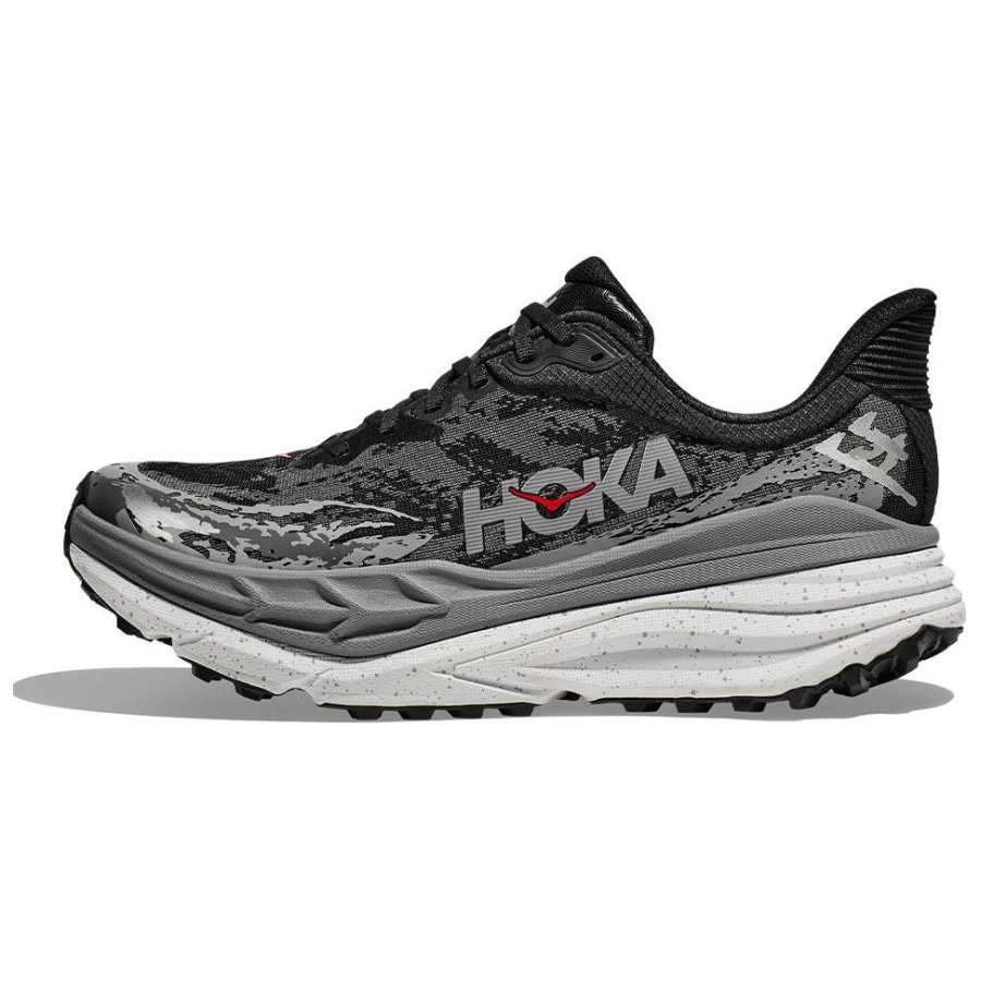 HOKA ONE ONE Stinson 7 Slip Resistant Abrasion Resistant Low top Trail Running Shoes Men's Black